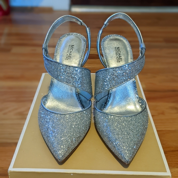 BRAND NEW Michael Kors glitter heels - Picture 2 of 3